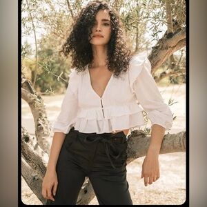 Cleobella Mandie Blouse in Ivory